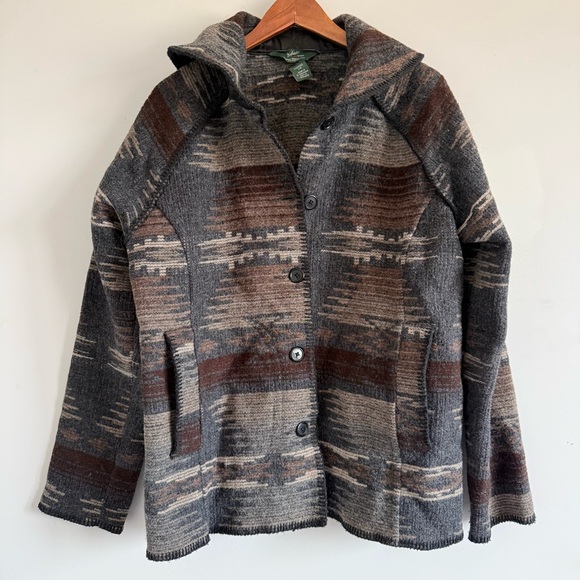 Woolrich Jackets & Blazers - Woolrich Gray and Brown Patterned Utility Jacket